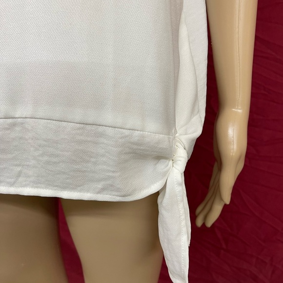 Christopher & Banks Tropical side tie blouse size Petite Large - Picture 5 of 6